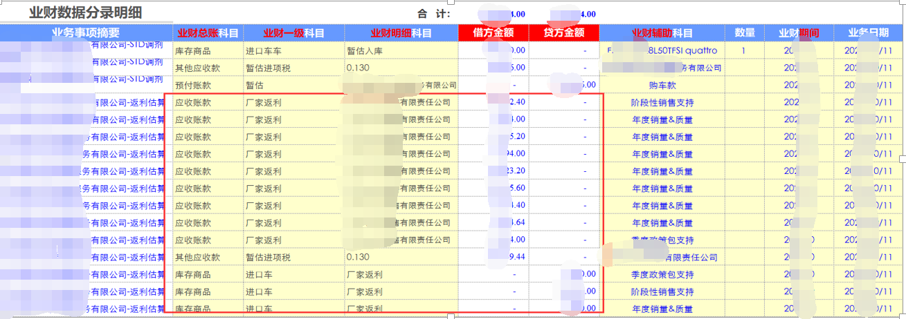 用勤哲Excel服务器开发4S店新车销售系统 - 新车采购入库单2